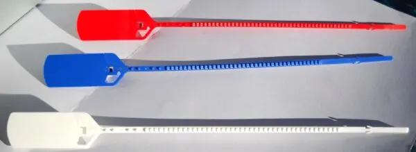 PRECINTO TAMPER C-FLECH ROJO / AZUL / BLANCO NUMERADOS